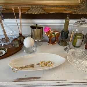 Crackled Glazed Ceramic Decor Tray